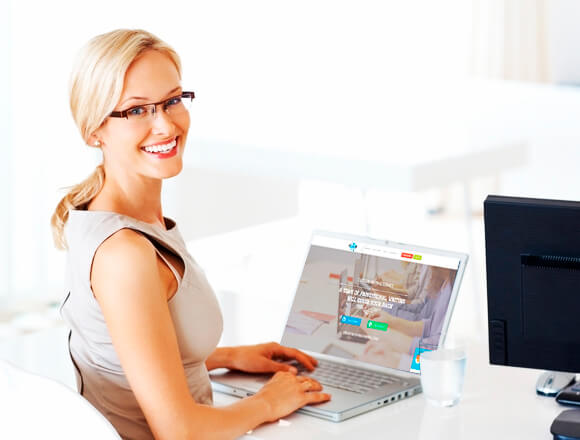Using laptop to find information for technical report writing